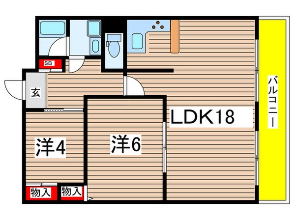 ヴィラジャパン立花の物件間取画像